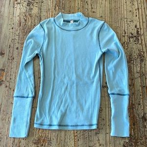 Free People NWOT Light Blue Long Sleeve Top